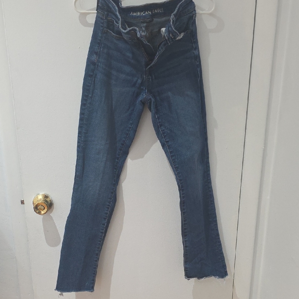 American Eagle Outfitters Women's Dark Blue Skinny Jeans